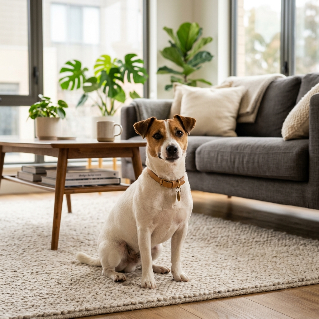 Beautiful Jack Russell Terrier in Home