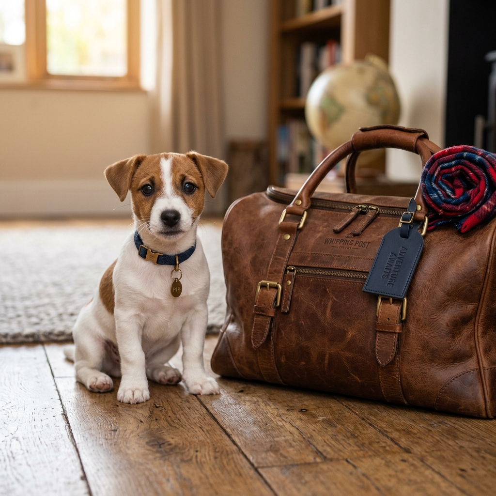 Puppy ready for travel